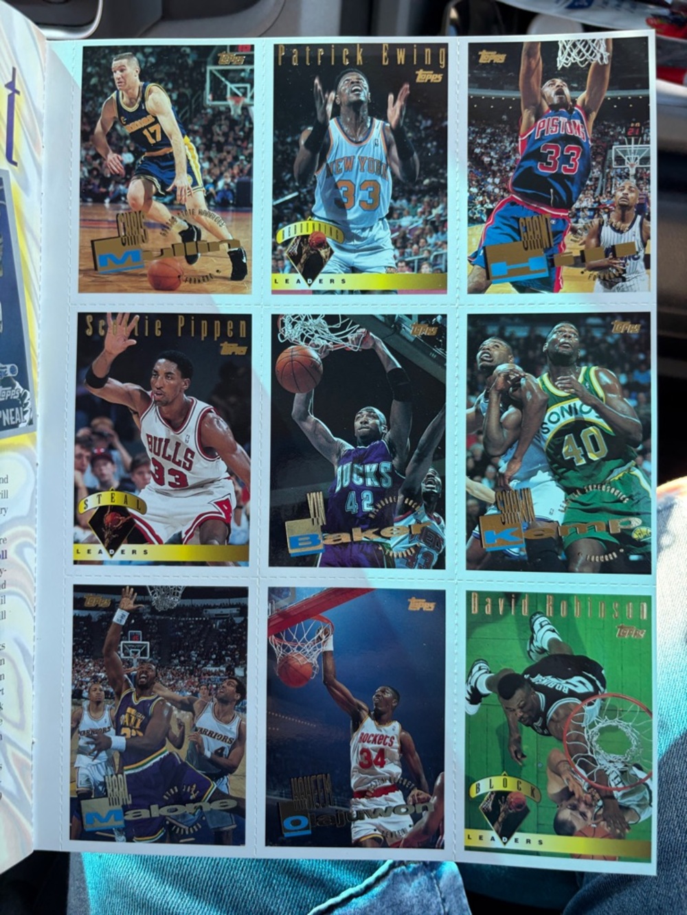 Topps Basketball Trading Card Sheet with Multicolor Player Images